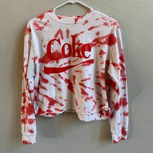 Cropped Tie-Dye Red Coke Long Sleeve